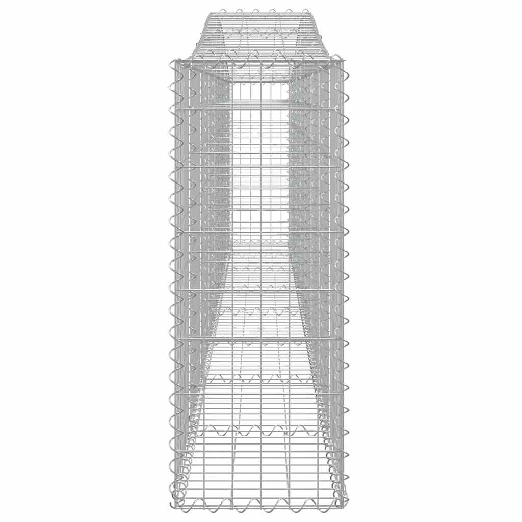 vidaXL Kosze gabionowe, 6 szt, 400x30x80/100 cm, galwanizowane żelazo