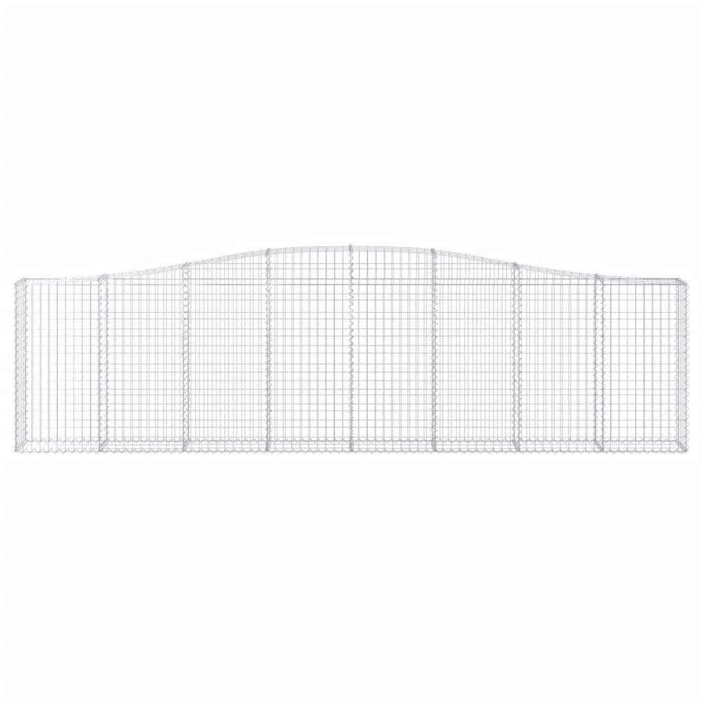 vidaXL Kosze gabionowe, 2 szt, 400x30x100/120 cm, galwanizowane żelazo