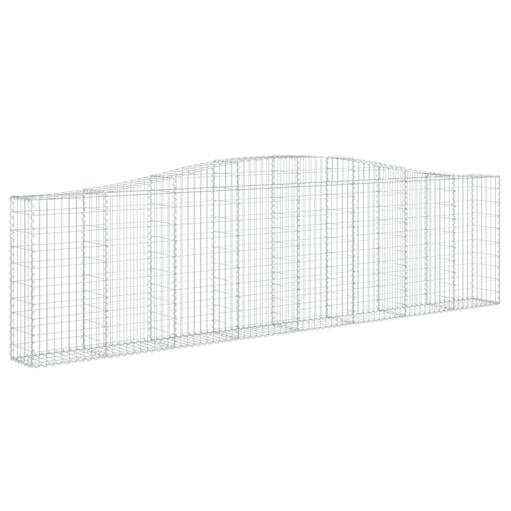 vidaXL Kosze gabionowe, 4 szt, 400x30x100/120 cm, galwanizowane żelazo