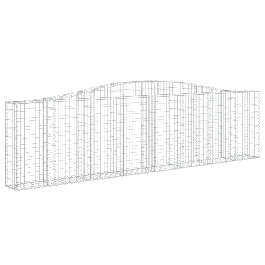 vidaXL Kosze gabionowe, 9 szt, 400x30x100/120 cm, galwanizowane żelazo