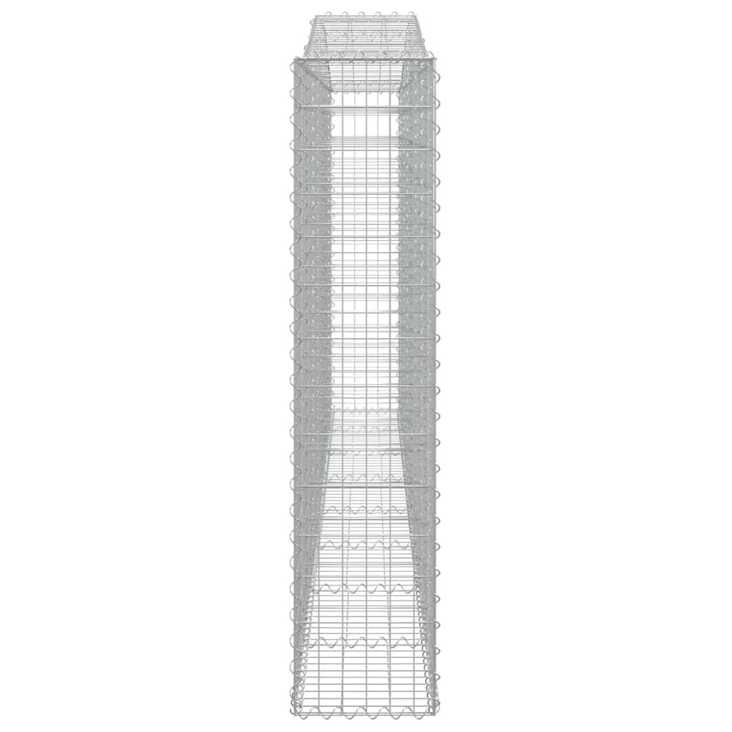 vidaXL Kosze gabionowe, 2 szt, 400x30x140/160 cm, galwanizowane żelazo
