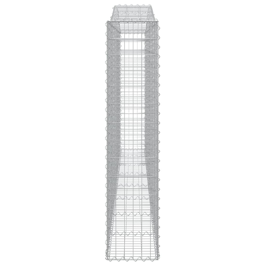 vidaXL Kosze gabionowe, 15 szt, 400x30x140/160cm, galwanizowane żelazo