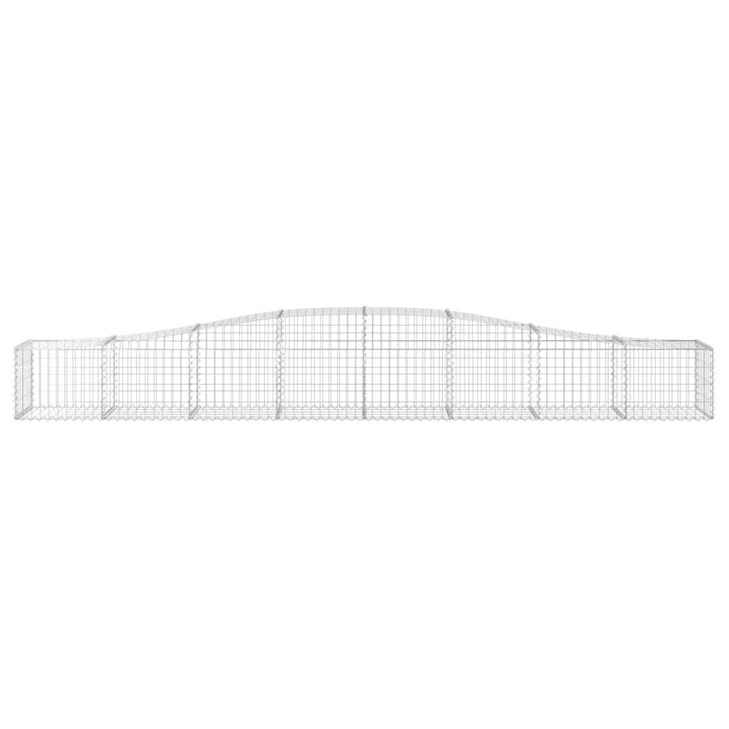 vidaXL Kosze gabionowe, 3 szt, 400x50x40/60 cm, galwanizowane żelazo