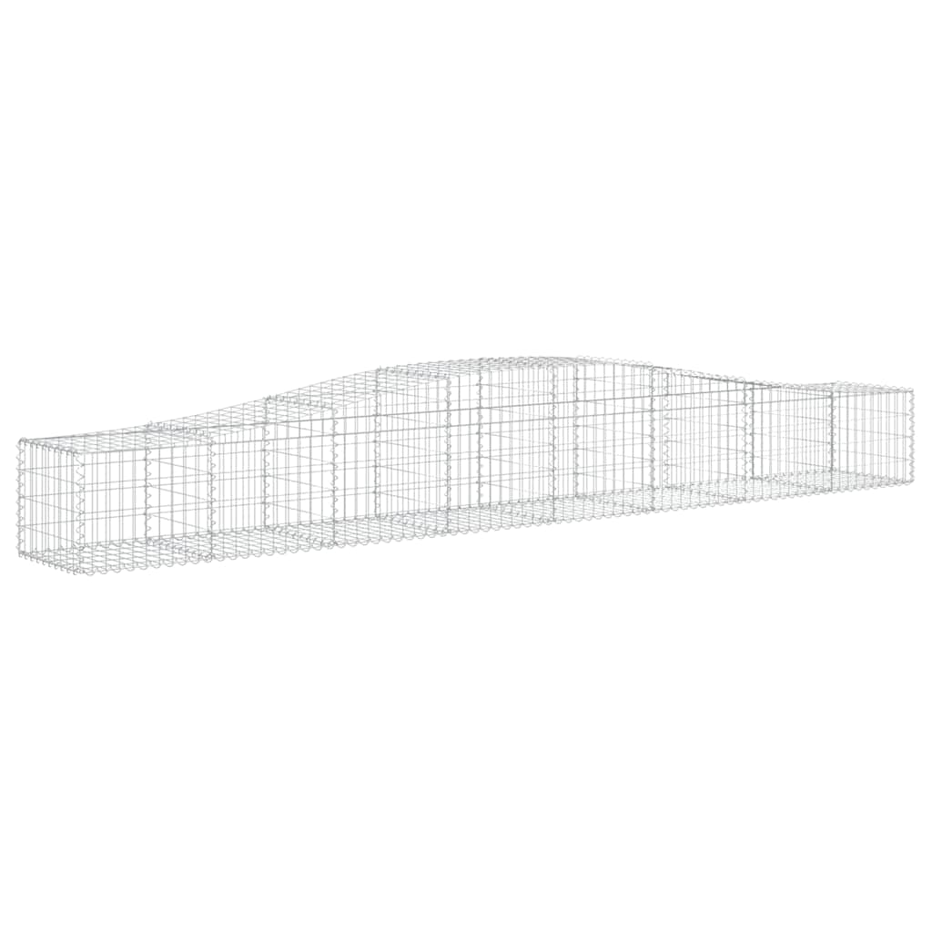 vidaXL Kosze gabionowe, 4 szt, 400x50x40/60 cm, galwanizowane żelazo