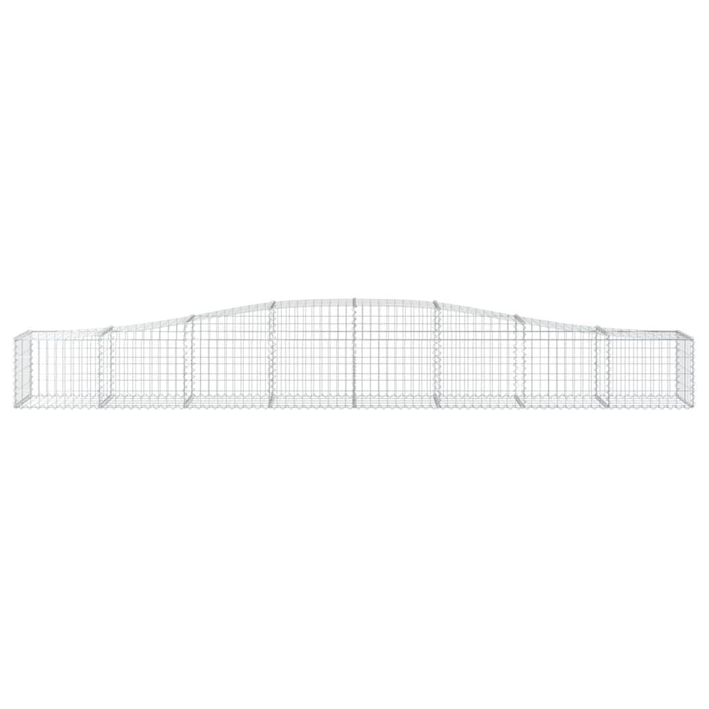 vidaXL Kosze gabionowe, 4 szt, 400x50x40/60 cm, galwanizowane żelazo