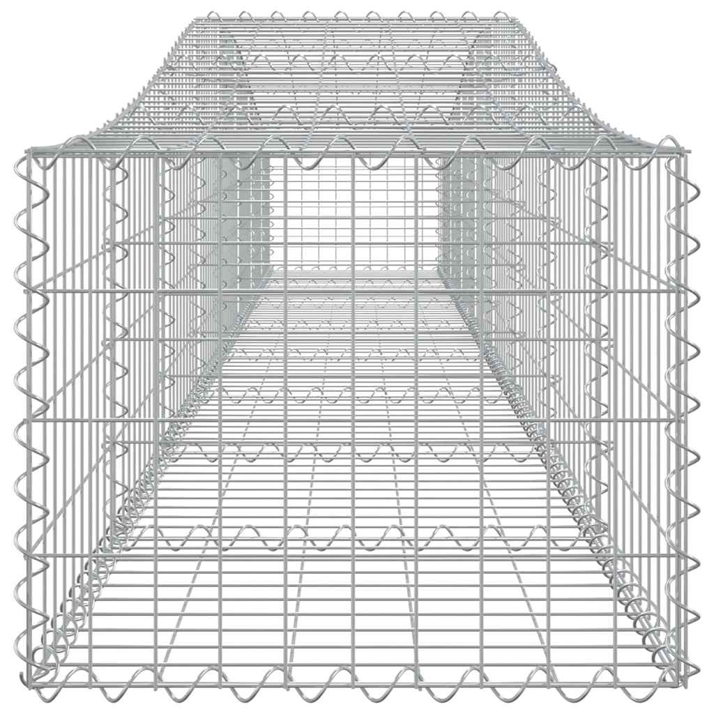 vidaXL Kosze gabionowe, 4 szt, 400x50x40/60 cm, galwanizowane żelazo