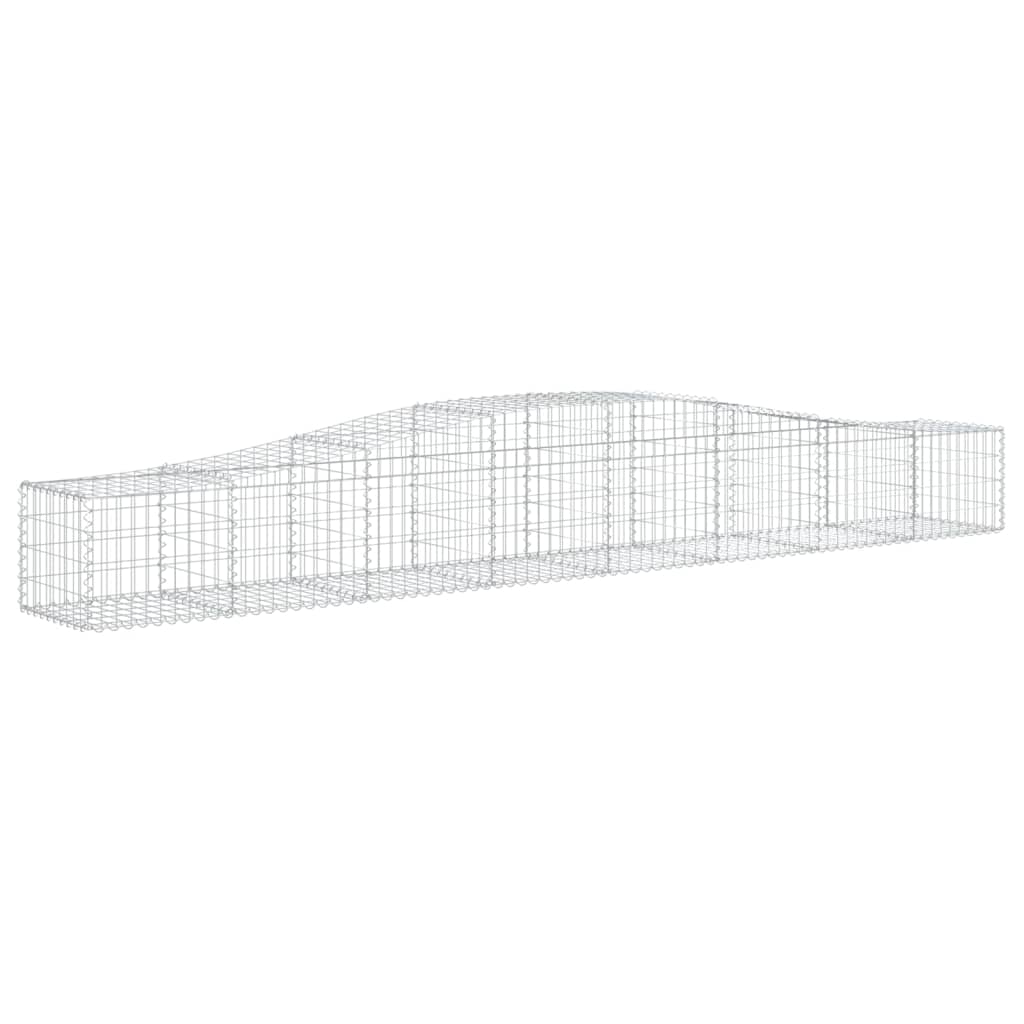 vidaXL Kosze gabionowe, 6 szt, 400x50x40/60 cm, galwanizowane żelazo