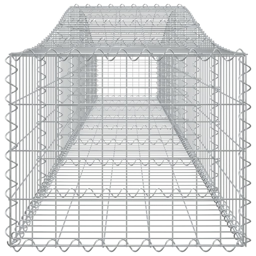 vidaXL Kosze gabionowe, 6 szt, 400x50x40/60 cm, galwanizowane żelazo