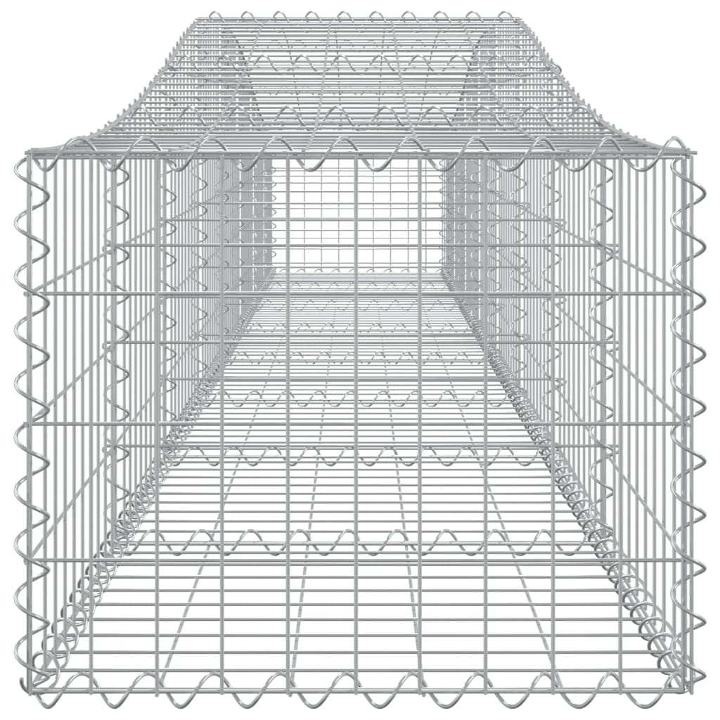 vidaXL Kosze gabionowe, 10 szt, 400x50x40/60 cm, galwanizowane żelazo