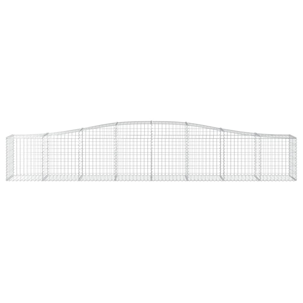 vidaXL Kosze gabionowe, 6 szt, 400x50x60/80 cm, galwanizowane żelazo