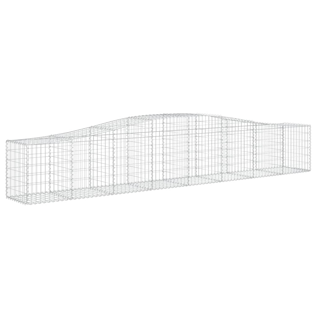 vidaXL Kosze gabionowe, 20 szt, 400x50x60/80 cm, galwanizowane żelazo