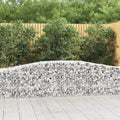 vidaXL Kosze gabionowe, 4 szt, 400x50x80/100 cm, galwanizowane żelazo