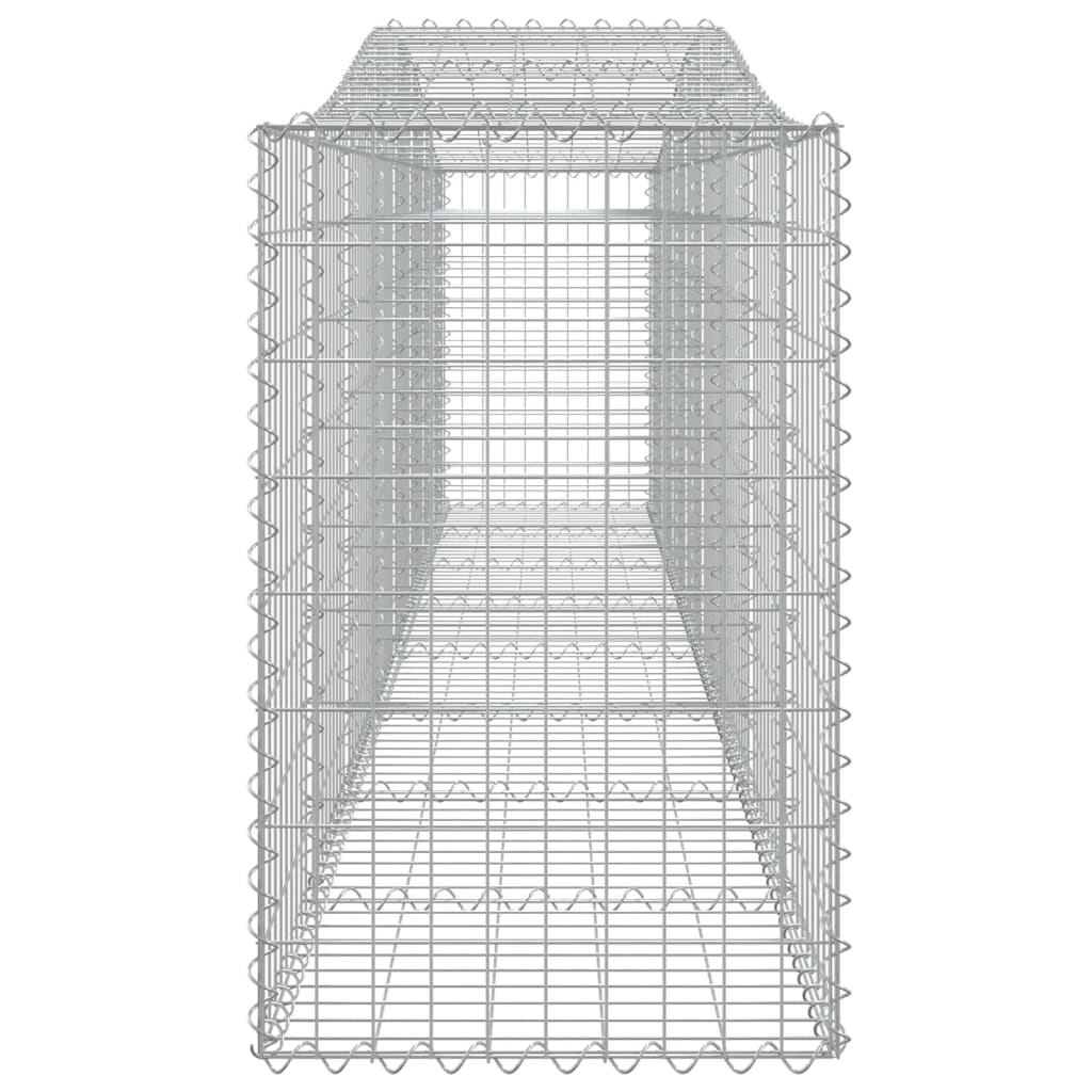vidaXL Kosze gabionowe, 10 szt, 400x50x80/100 cm, galwanizowane żelazo