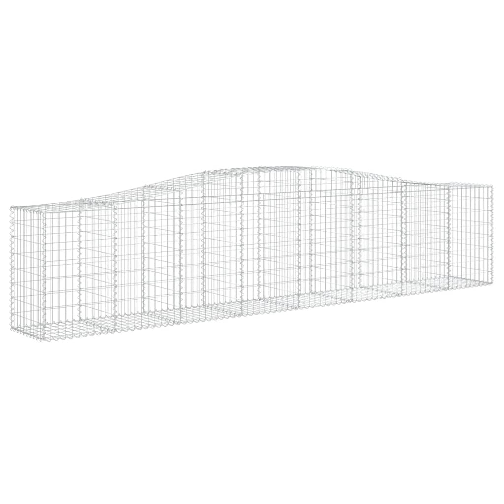 vidaXL Kosze gabionowe, 25 szt, 400x50x80/100 cm, galwanizowane żelazo
