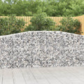 vidaXL Kosze gabionowe, 3 szt, 400x50x100/120 cm, galwanizowane żelazo