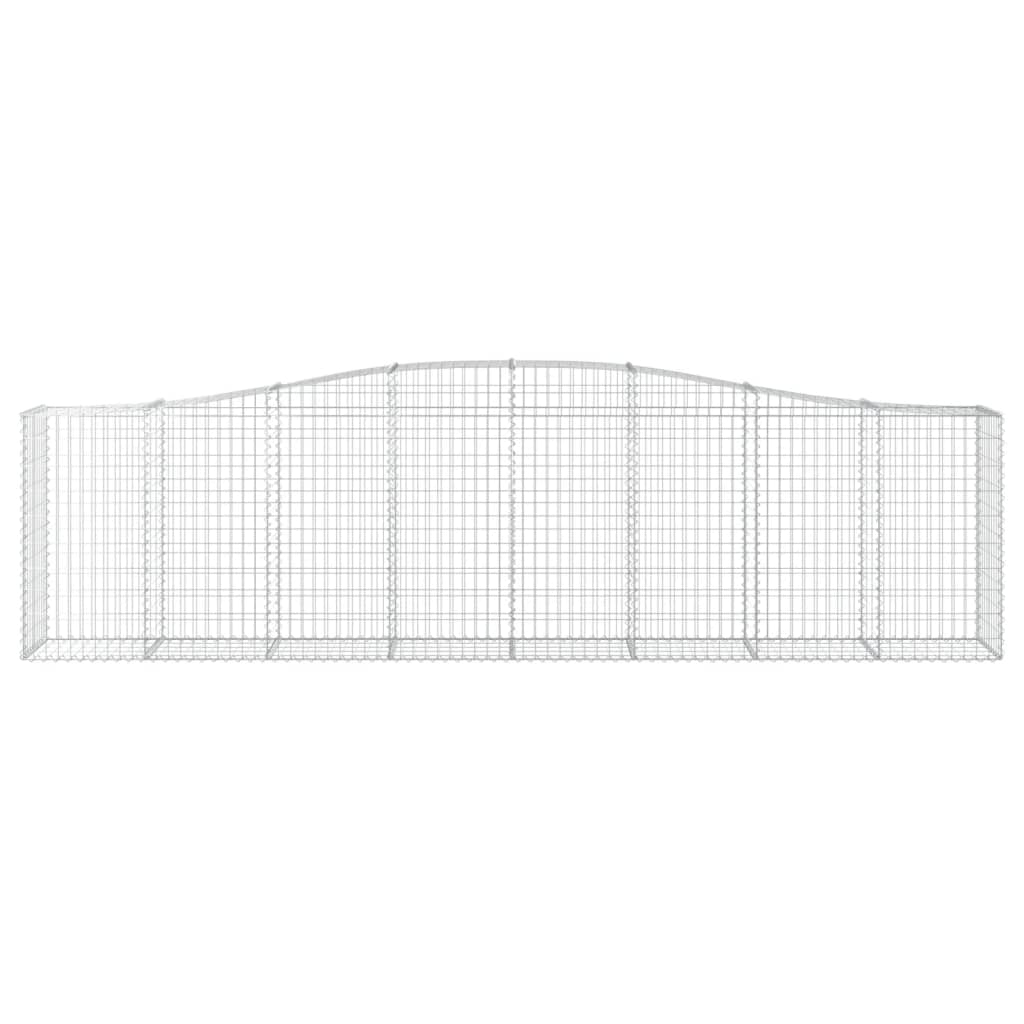 vidaXL Kosze gabionowe, 6 szt, 400x50x100/120 cm, galwanizowane żelazo