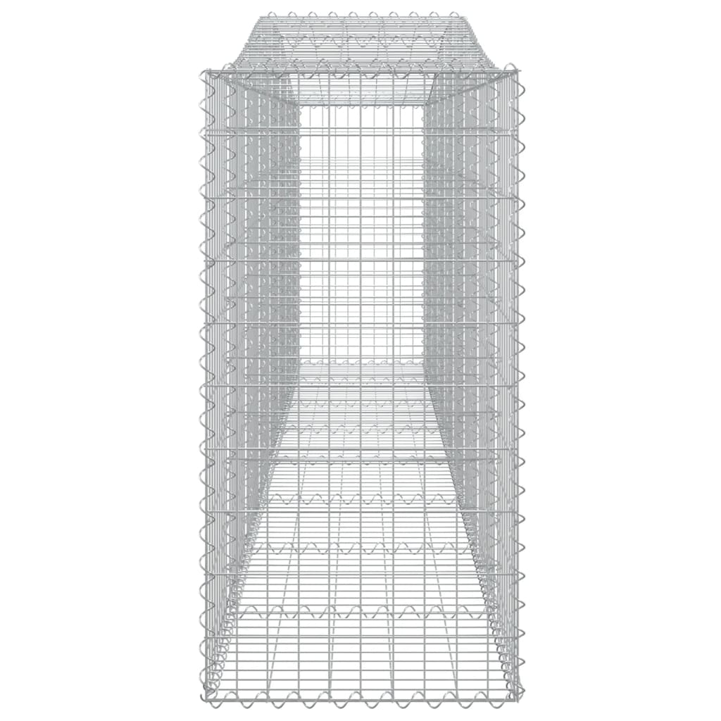 vidaXL Kosze gabionowe, 6 szt, 400x50x100/120 cm, galwanizowane żelazo