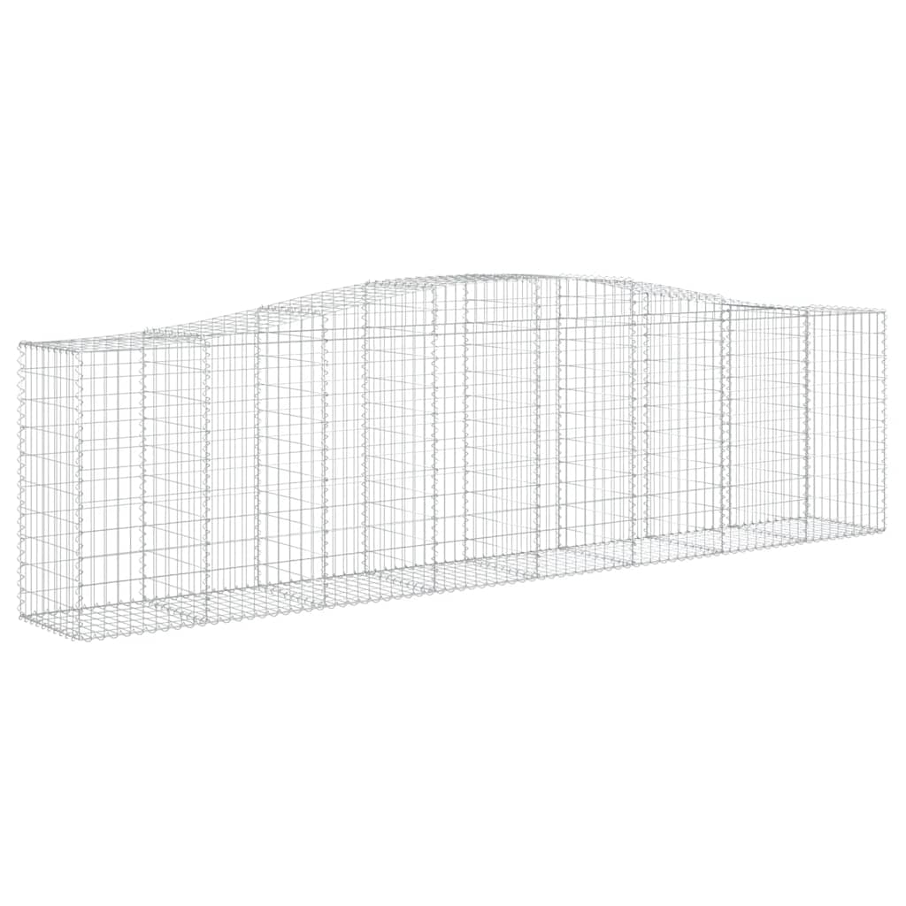 vidaXL Kosze gabionowe, 9 szt, 400x50x100/120 cm, galwanizowane żelazo