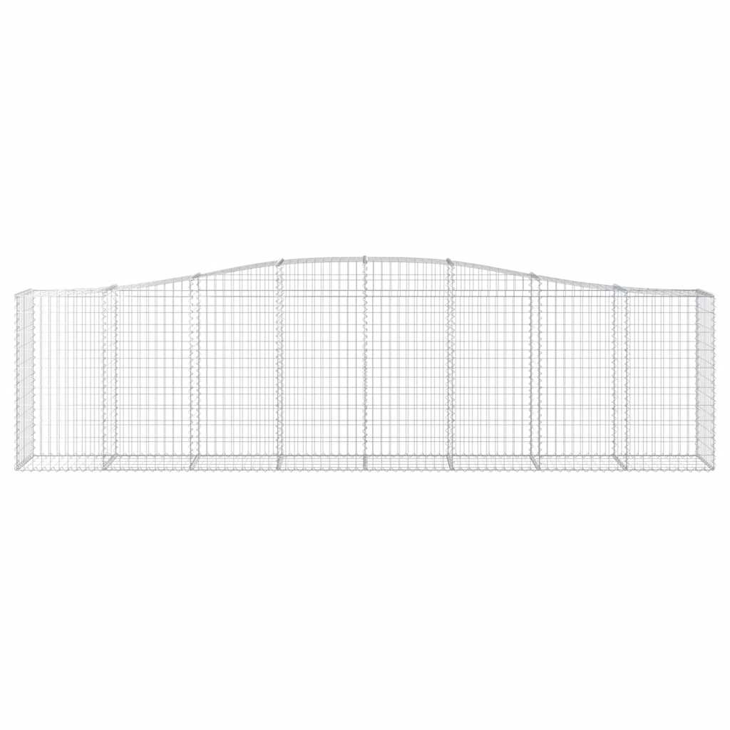 vidaXL Kosze gabionowe, 9 szt, 400x50x100/120 cm, galwanizowane żelazo