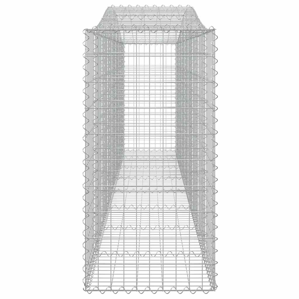vidaXL Kosze gabionowe, 9 szt, 400x50x100/120 cm, galwanizowane żelazo