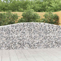 vidaXL Kosze gabionowe, 9 szt, 400x50x100/120 cm, galwanizowane żelazo