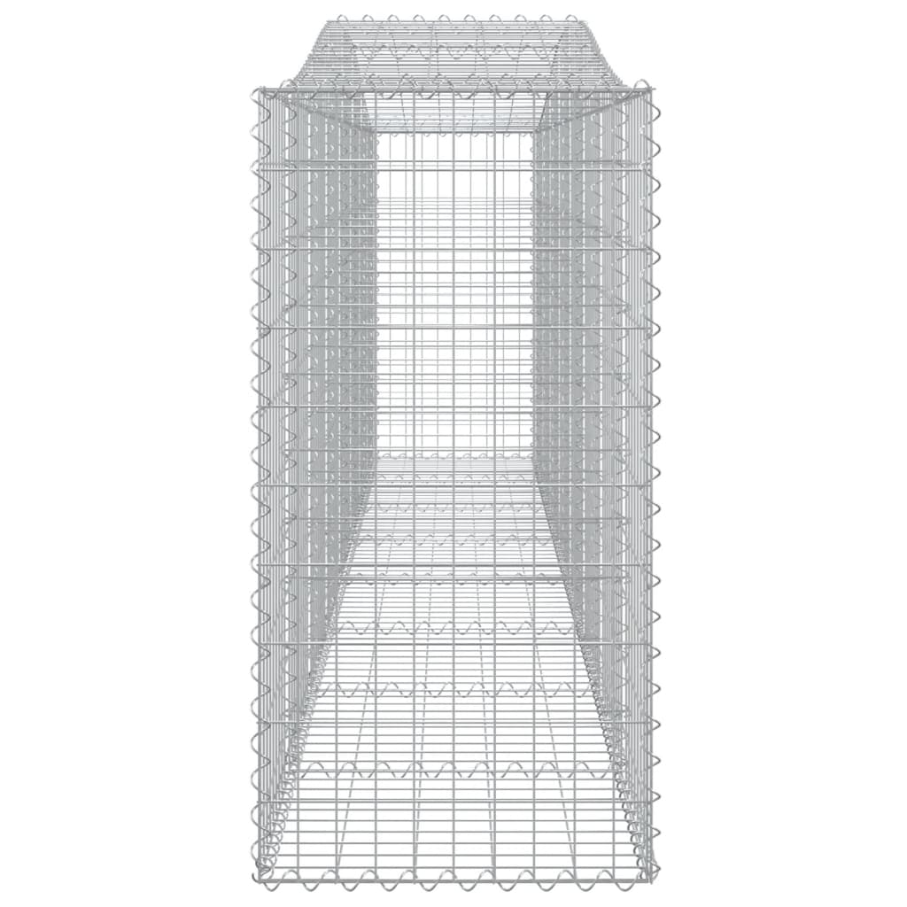 vidaXL Kosze gabionowe, 15 szt, 400x50x100/120cm, galwanizowane żelazo