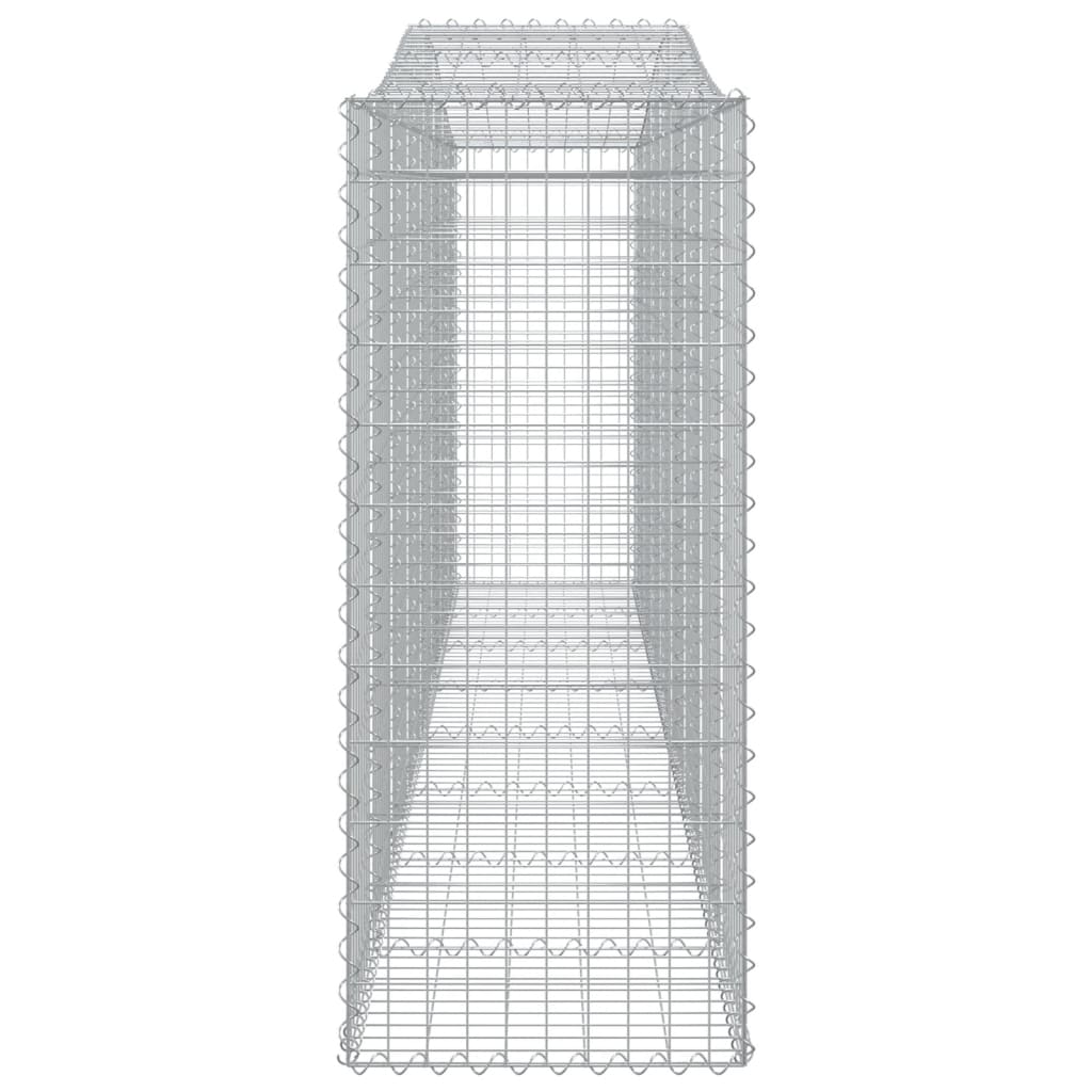 vidaXL Kosze gabionowe, 4 szt, 400x50x120/140 cm, galwanizowane żelazo