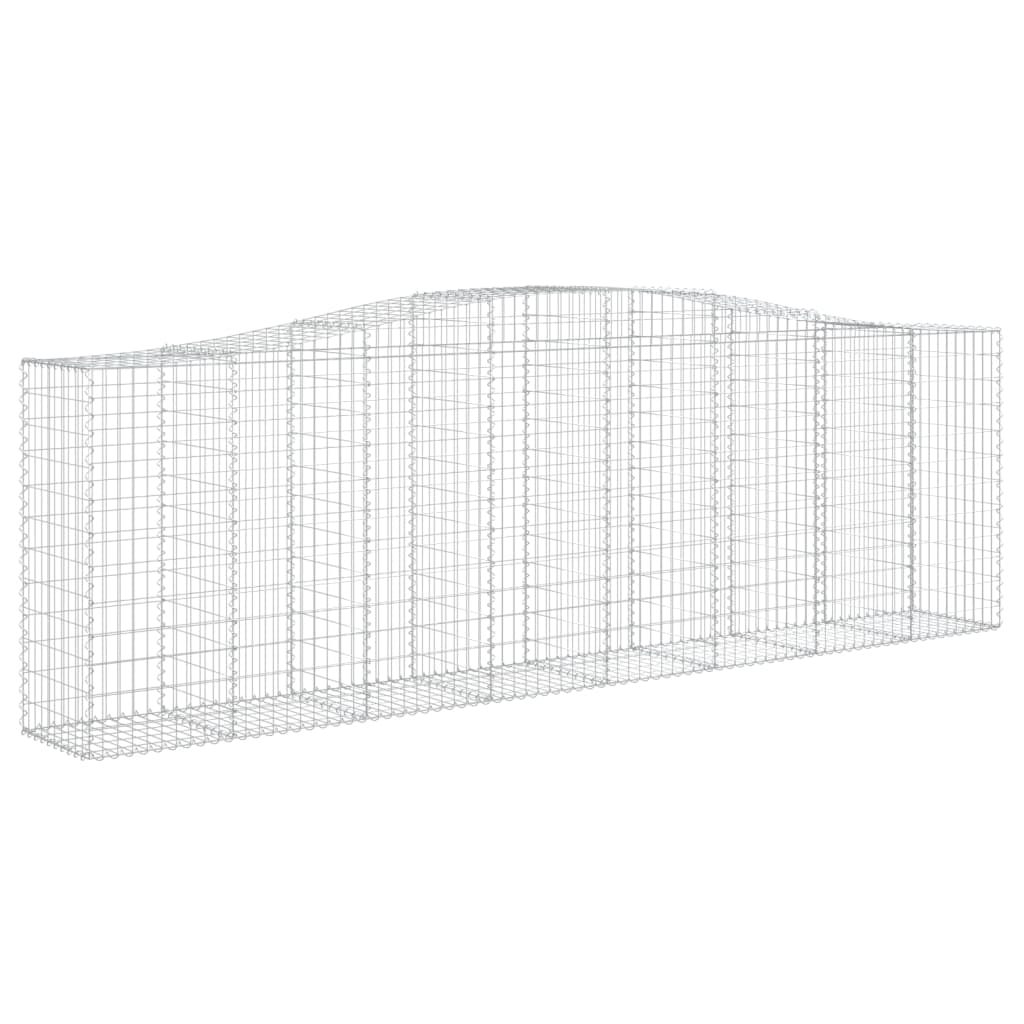vidaXL Kosze gabionowe, 5 szt, 400x50x120/140 cm, galwanizowane żelazo