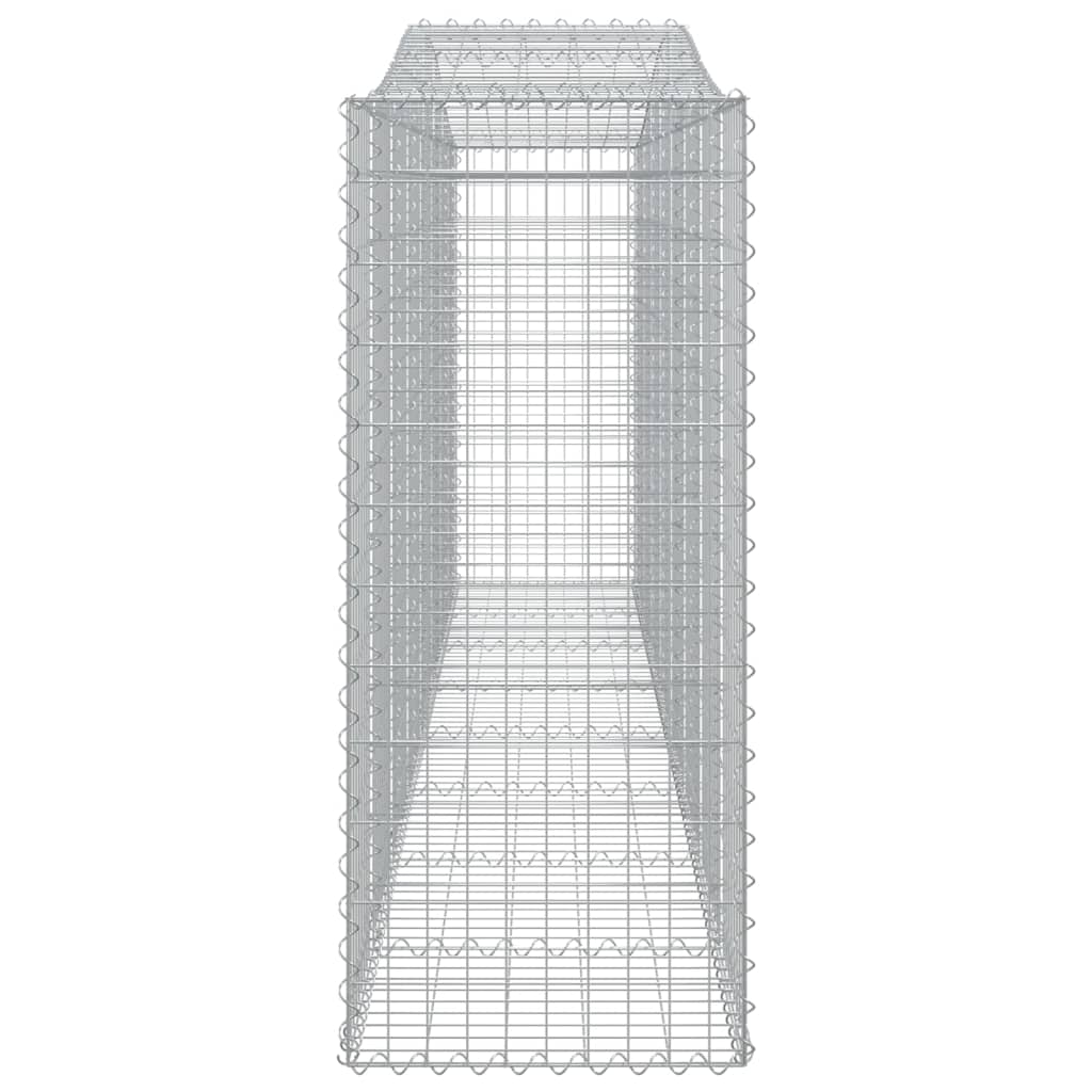 vidaXL Kosze gabionowe, 10 szt, 400x50x120/140cm, galwanizowane żelazo