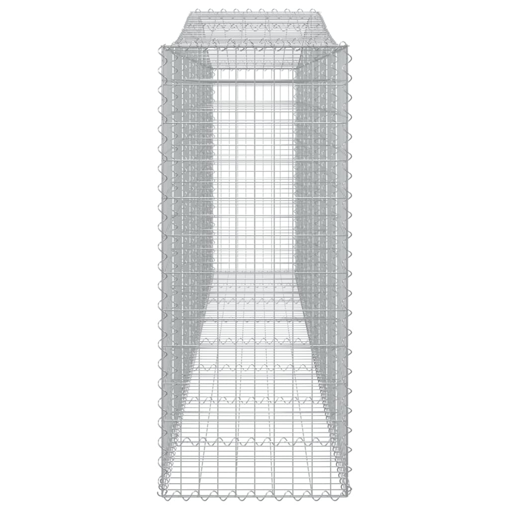 vidaXL Kosze gabionowe, 15 szt, 400x50x120/140cm, galwanizowane żelazo