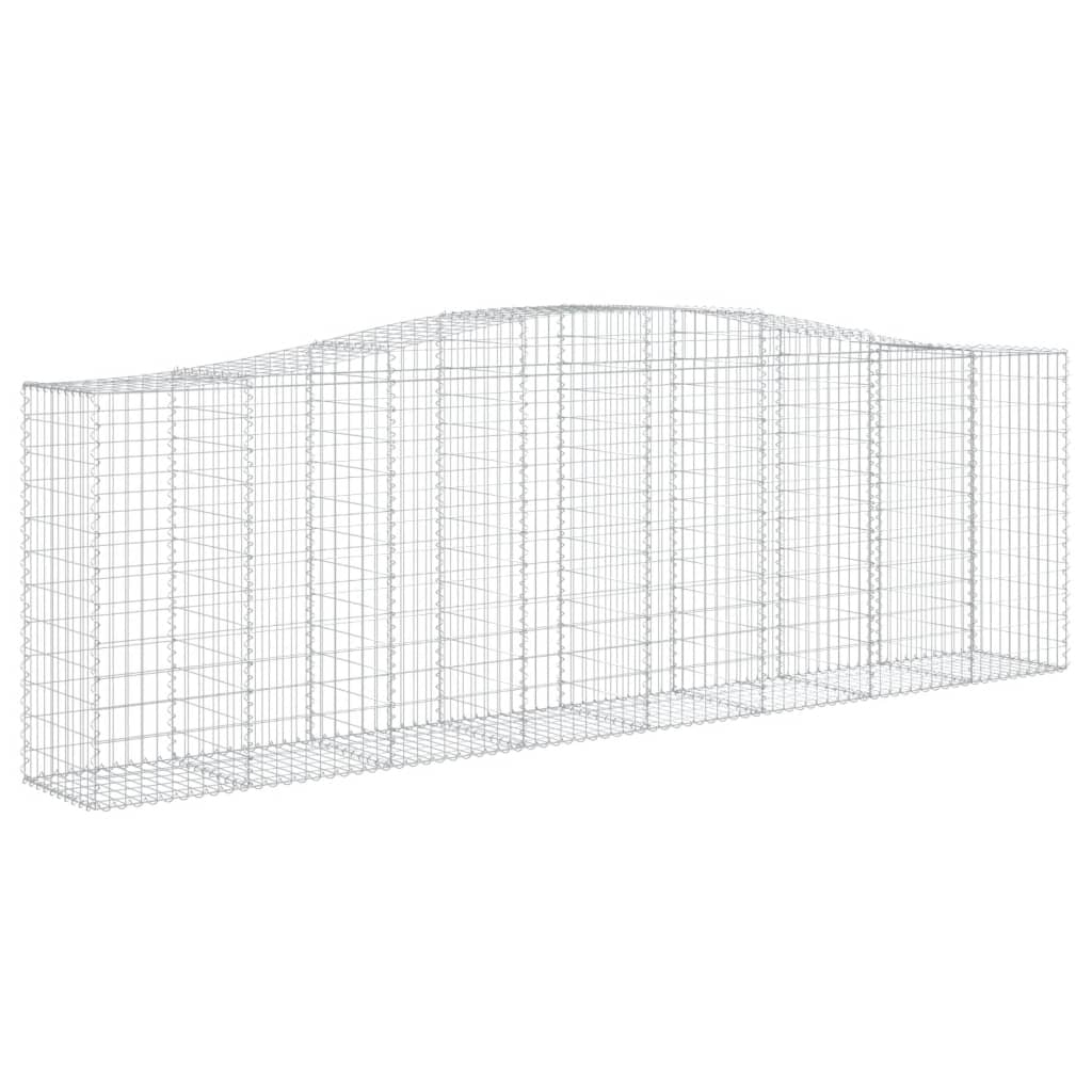 vidaXL Kosze gabionowe, 20 szt, 400x50x120/140cm, galwanizowane żelazo