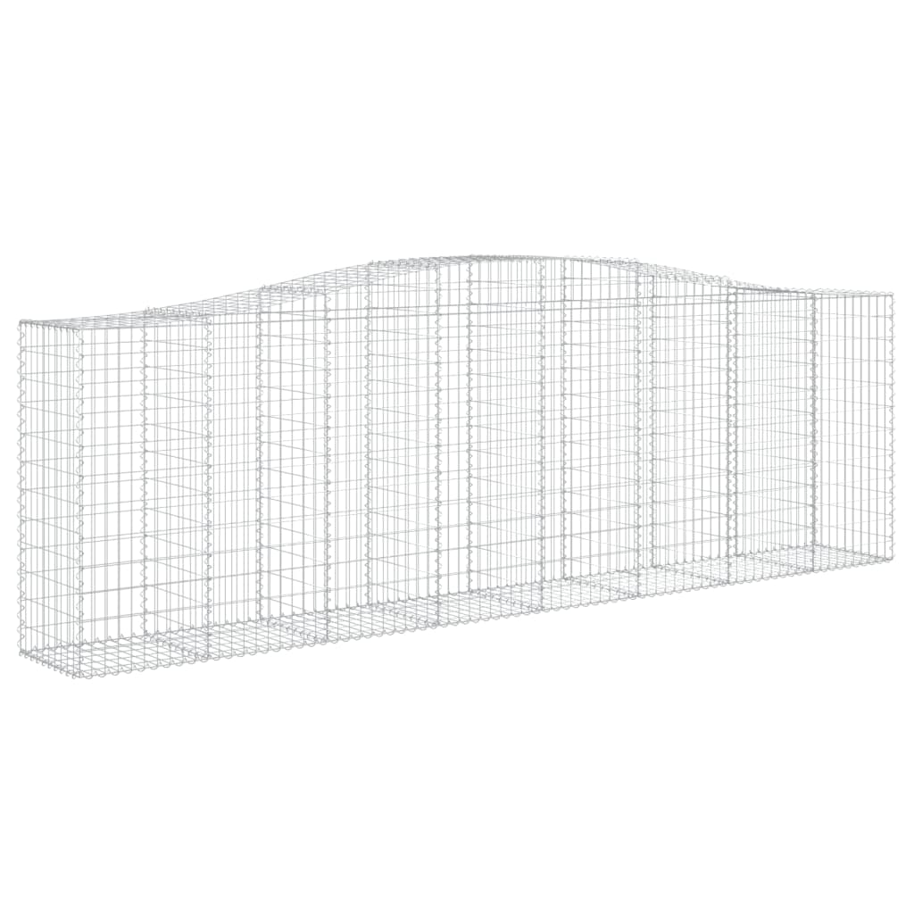 vidaXL Kosze gabionowe, 25 szt, 400x50x120/140cm, galwanizowane żelazo