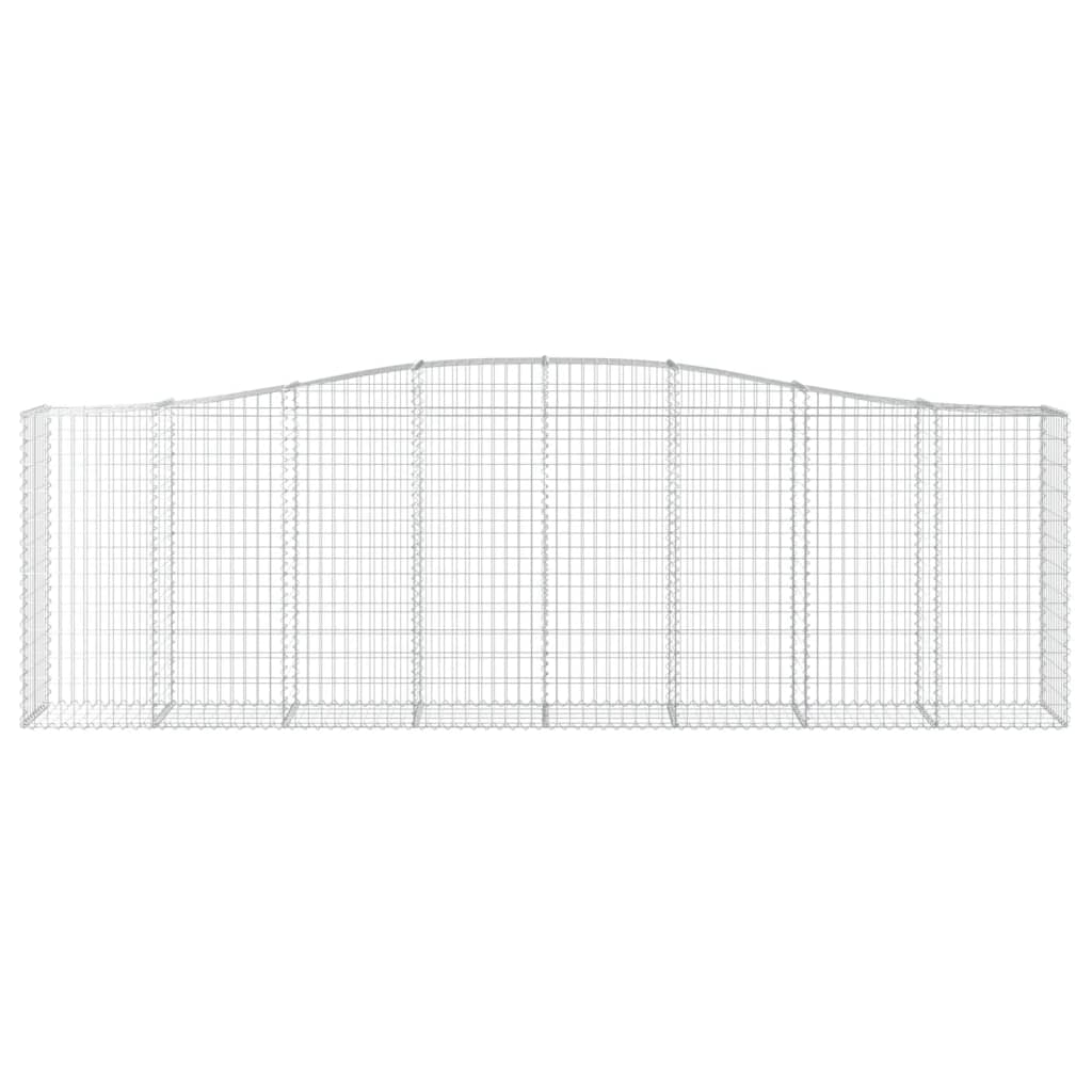 vidaXL Kosze gabionowe, 25 szt, 400x50x120/140cm, galwanizowane żelazo
