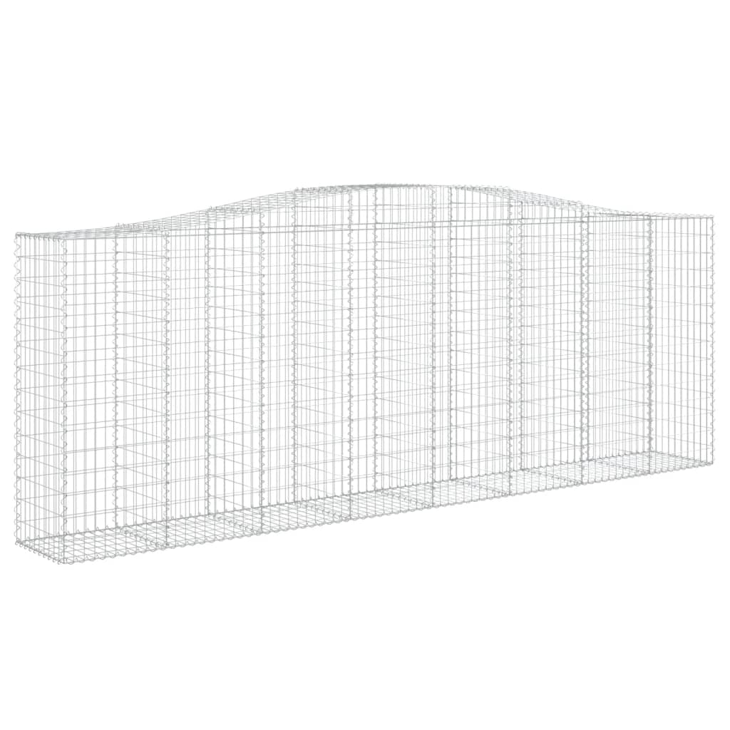 vidaXL Kosze gabionowe, 6 szt, 400x50x140/160 cm, galwanizowane żelazo