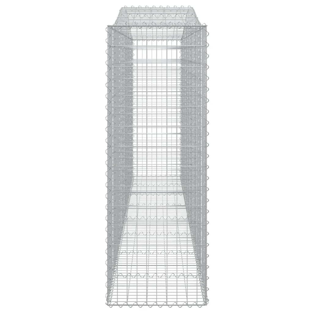vidaXL Kosze gabionowe, 6 szt, 400x50x140/160 cm, galwanizowane żelazo