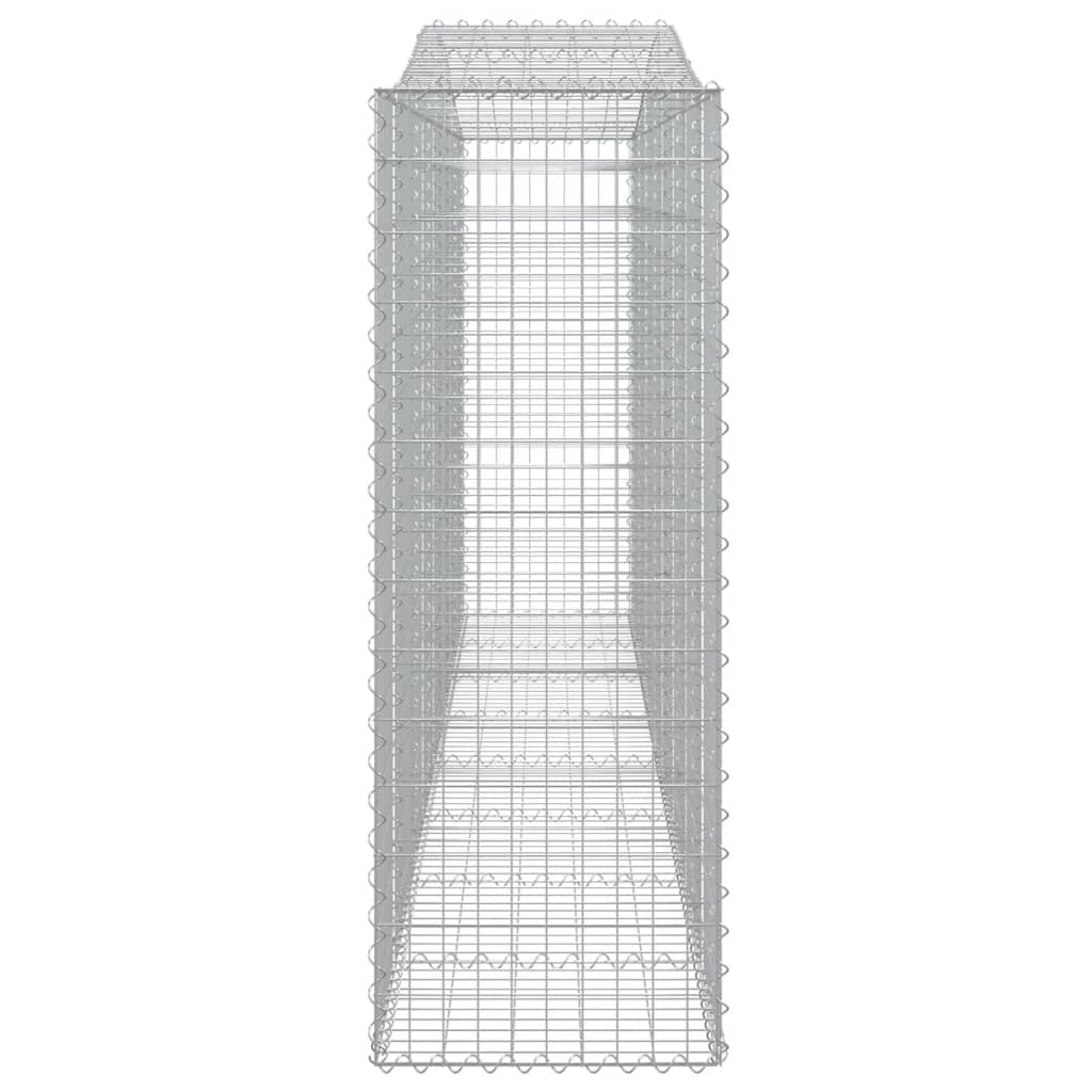 vidaXL Kosze gabionowe, 9 szt, 400x50x140/160 cm, galwanizowane żelazo