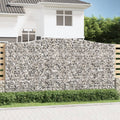 vidaXL Kosze gabionowe, 2 szt, 400x50x200/220 cm, galwanizowane żelazo