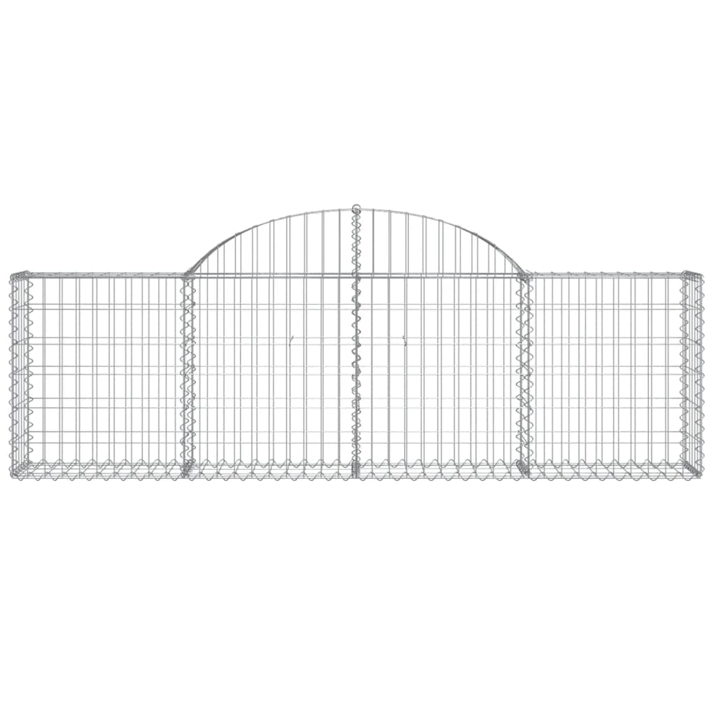 vidaXL Kosze gabionowe, 6 szt, 200x30x60/80 cm, galwanizowane żelazo