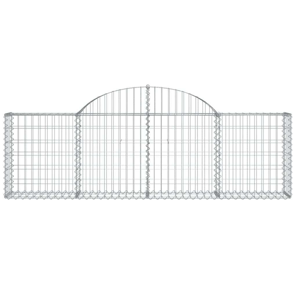 vidaXL Kosze gabionowe, 10 szt, 200x30x60/80 cm, galwanizowane żelazo