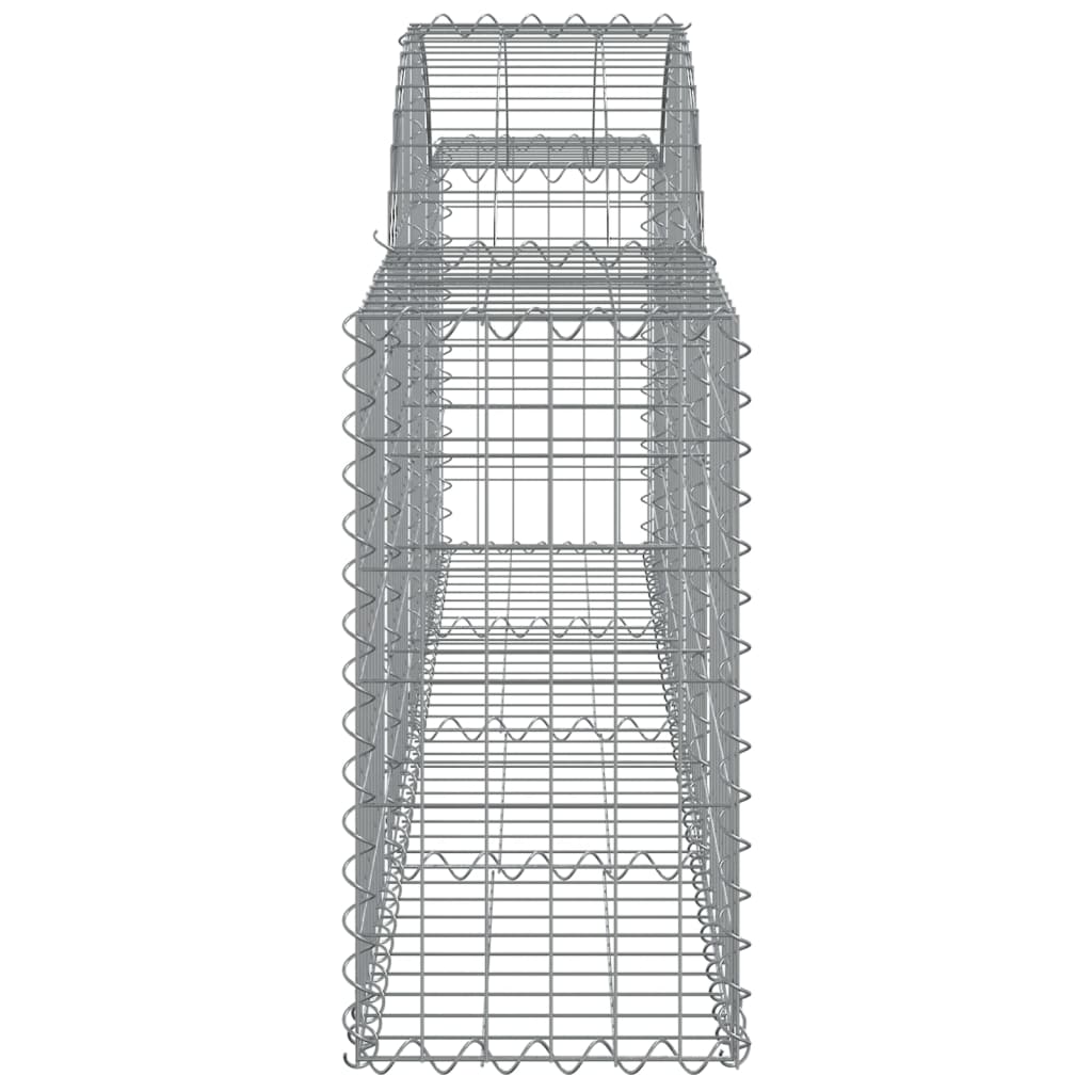 vidaXL Kosze gabionowe, 10 szt, 200x30x60/80 cm, galwanizowane żelazo