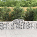 vidaXL Kosze gabionowe, 10 szt, 200x30x60/80 cm, galwanizowane żelazo