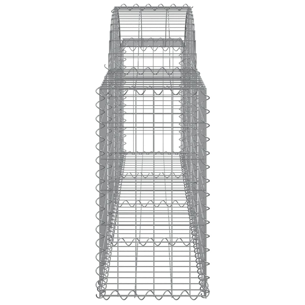 vidaXL Kosze gabionowe, 15 szt, 200x30x60/80 cm, galwanizowane żelazo