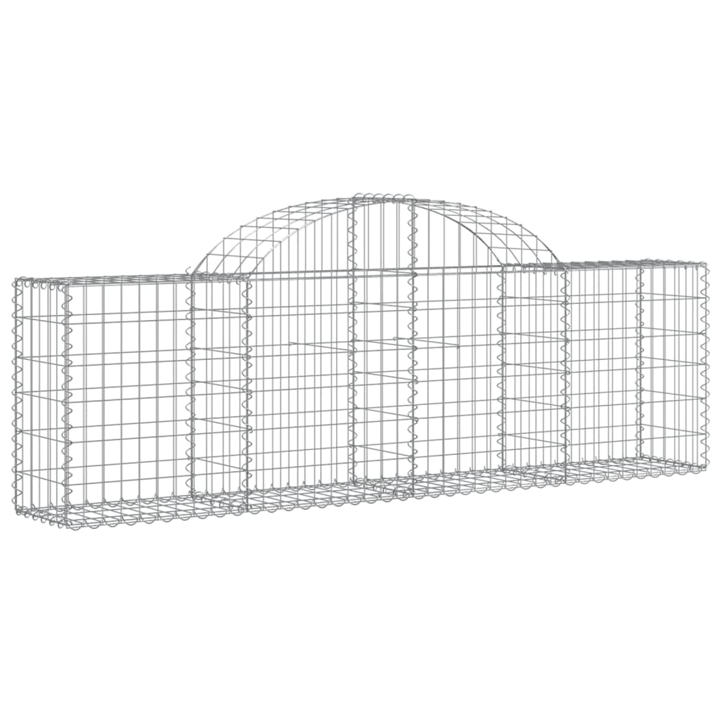 vidaXL Kosze gabionowe, 25 szt, 200x30x60/80 cm, galwanizowane żelazo