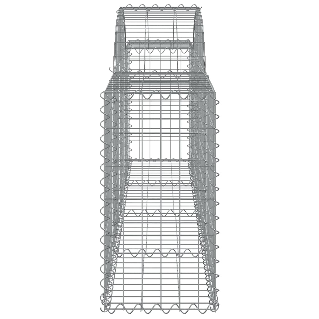 vidaXL Kosze gabionowe, 25 szt, 200x30x60/80 cm, galwanizowane żelazo