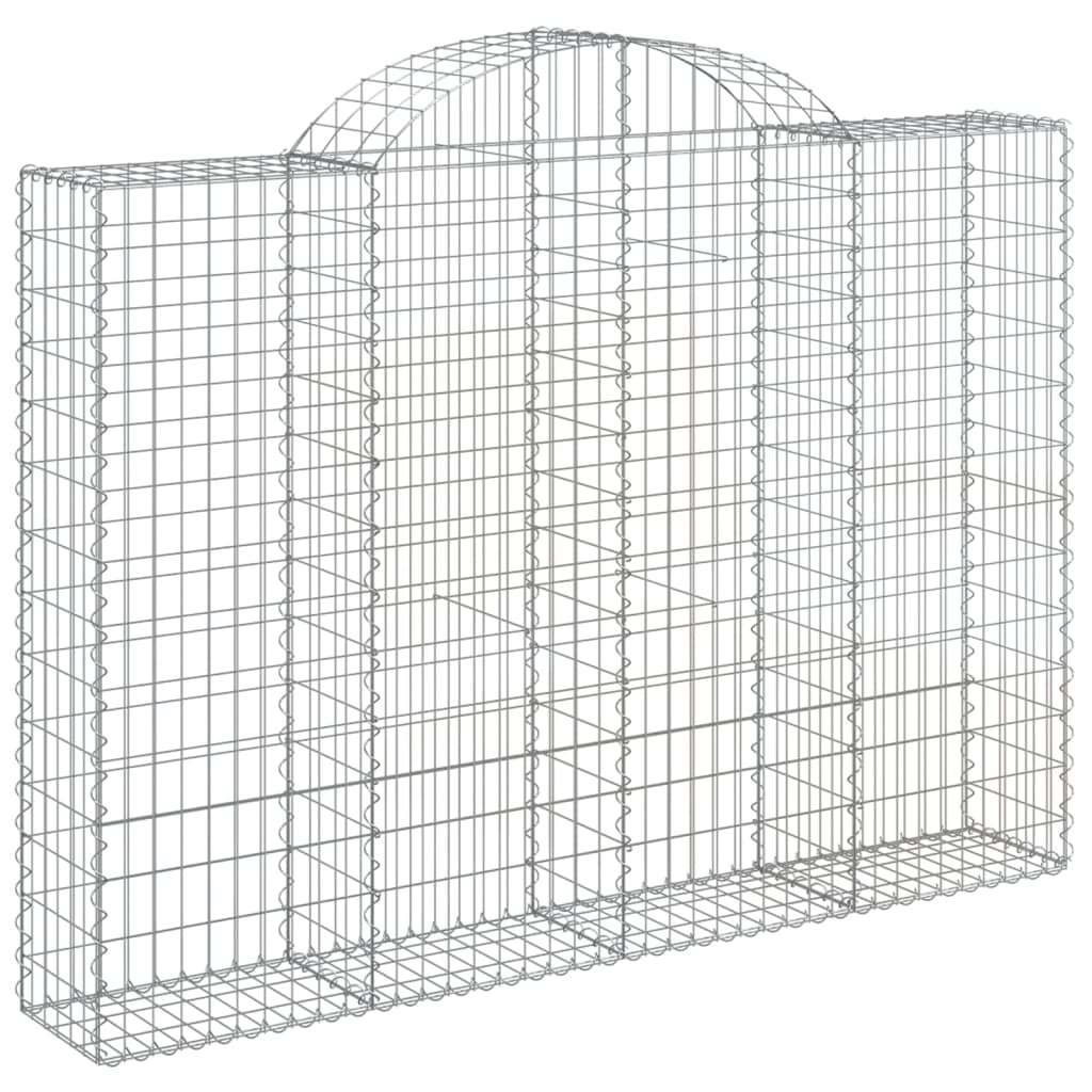 vidaXL Kosze gabionowe, 18 szt, 200x30x140/160cm, galwanizowane żelazo
