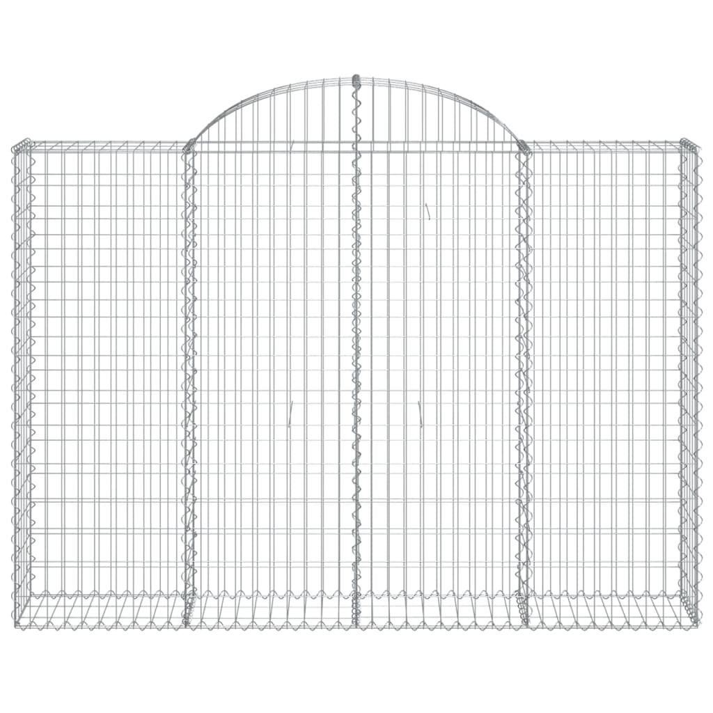 vidaXL Kosze gabionowe, 18 szt, 200x30x140/160cm, galwanizowane żelazo