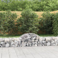 vidaXL Kosze gabionowe, 2 szt, 200x50x40/60 cm, galwanizowane żelazo