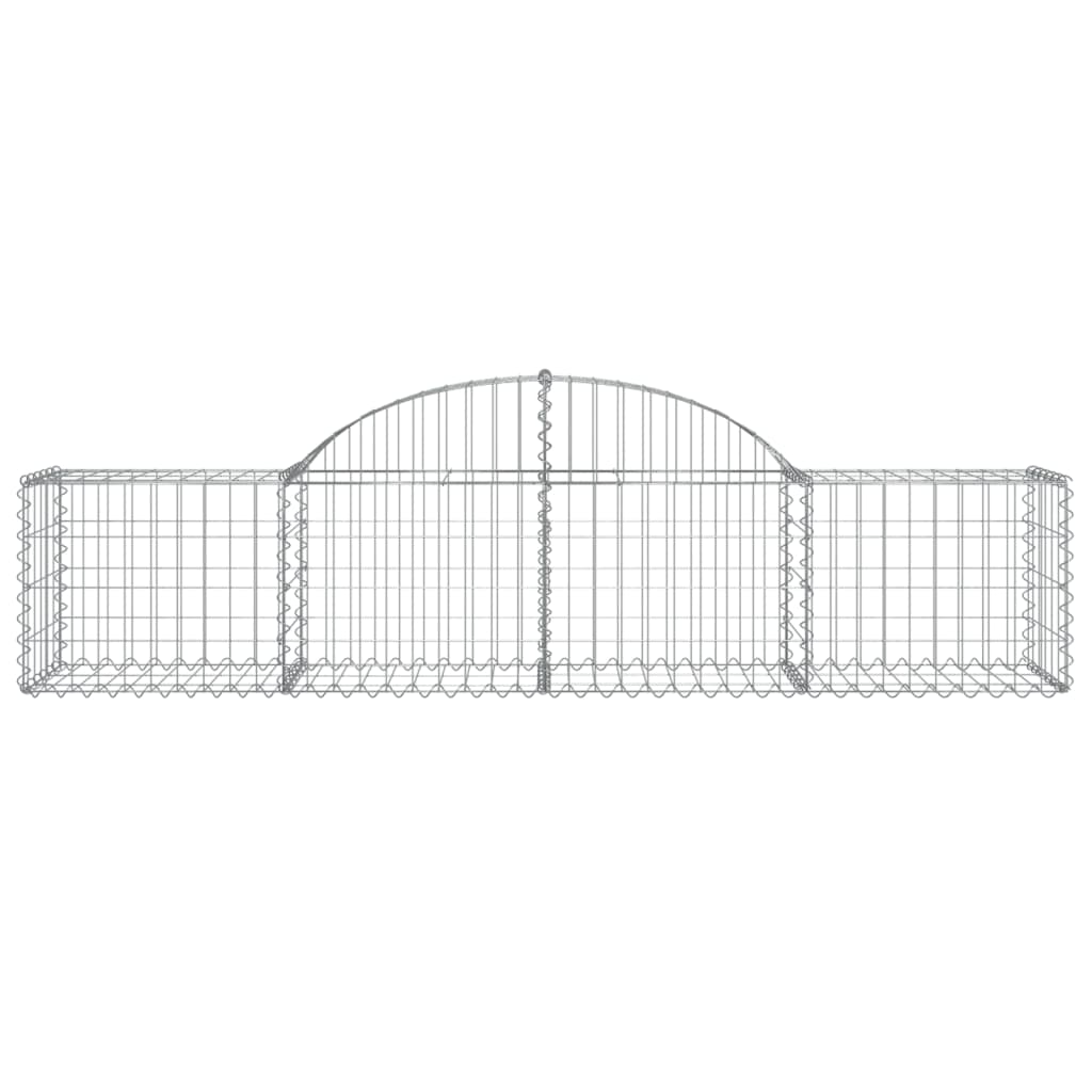 vidaXL Kosze gabionowe, 9 szt, 200x50x40/60 cm, galwanizowane żelazo