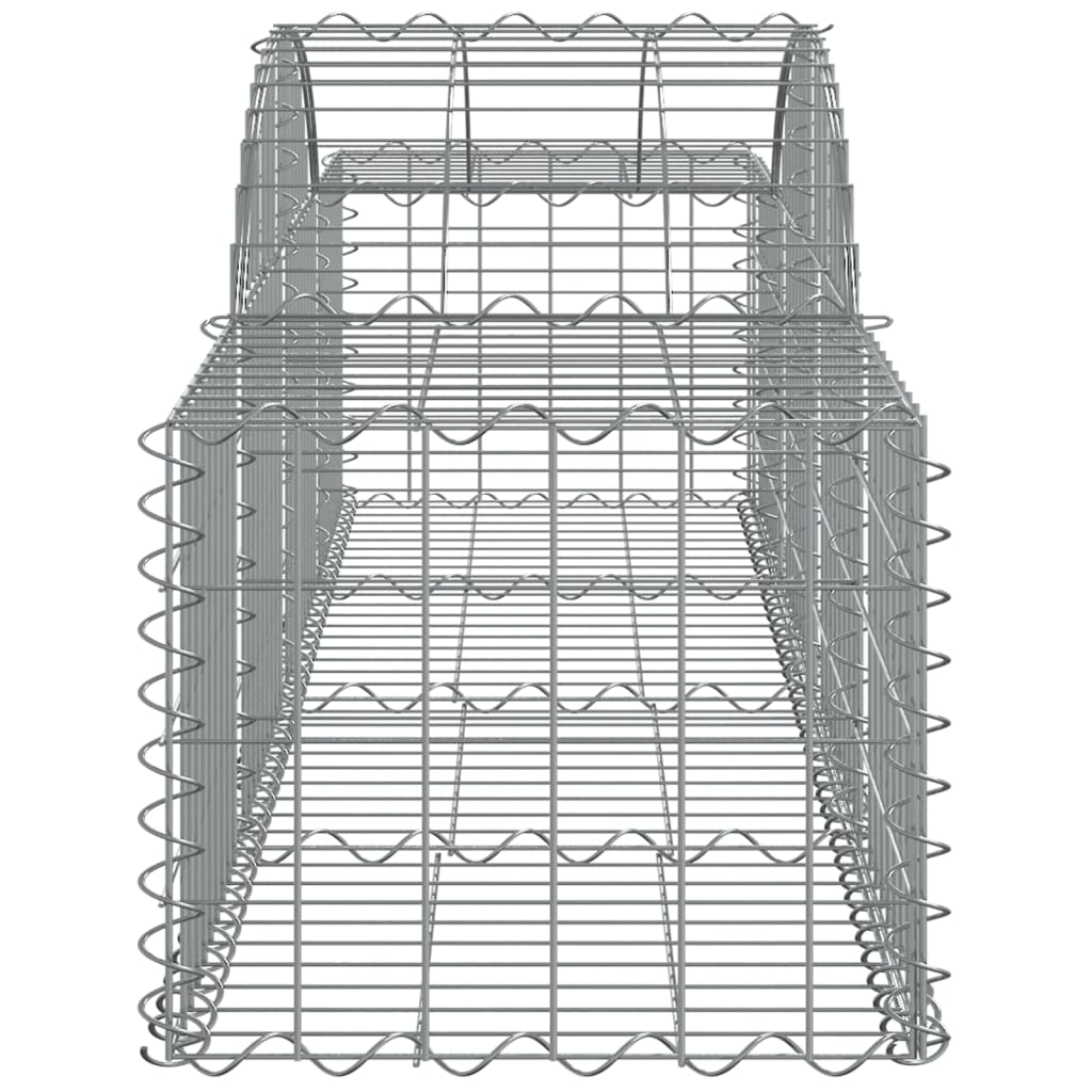 vidaXL Kosze gabionowe, 10 szt, 200x50x40/60 cm, galwanizowane żelazo