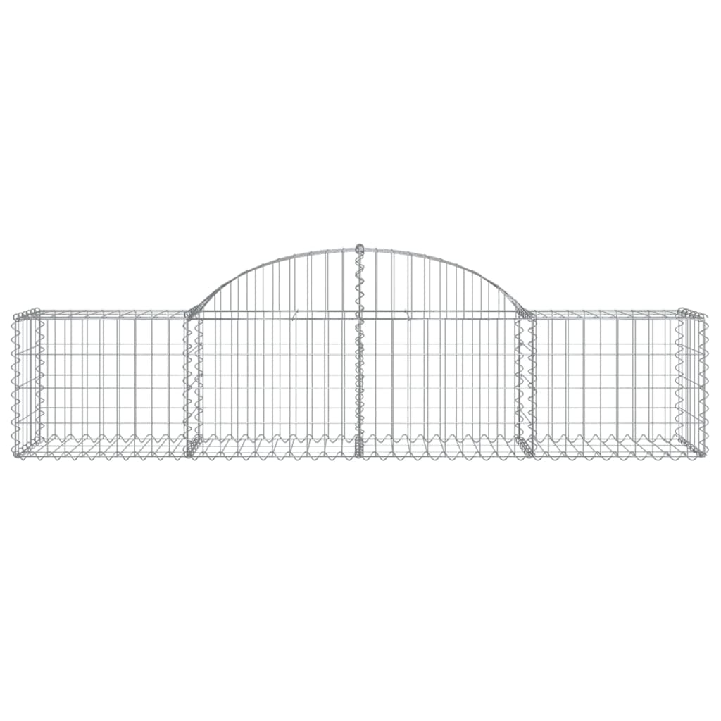 vidaXL Kosze gabionowe, 13 szt, 200x50x40/60 cm, galwanizowane żelazo
